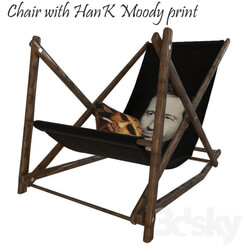Arm chair - Armchair with a print Hank Moody 