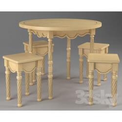 Table _ Chair - Table and stools 