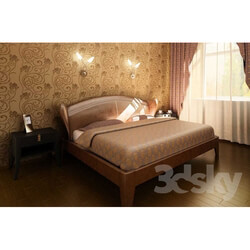 Bed - Leather bed 
