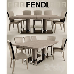 Table _ Chair - FENDI CASA Bernini_ FENDI CASA ELISA 