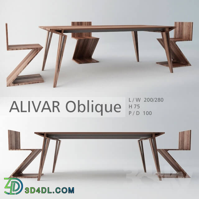 Table _ Chair - Table and Chairs Alivar Oblique