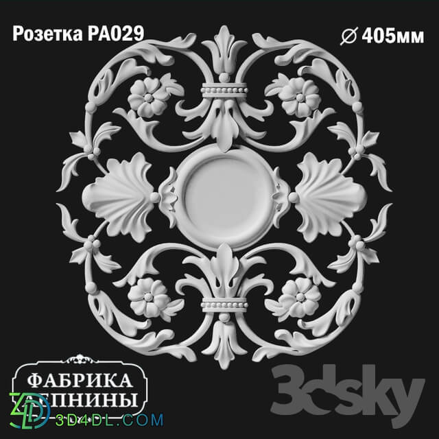 Decorative plaster - Rosette ceiling gypsum stucco PA029