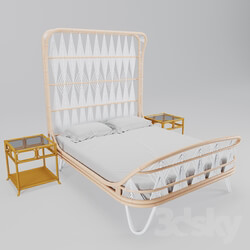 Bed - Ara Bed with Regeant Side Table 