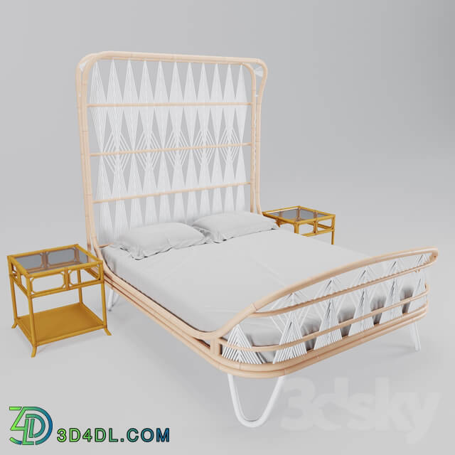 Bed - Ara Bed with Regeant Side Table