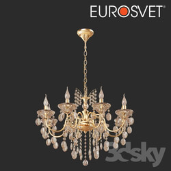 Ceiling light - OM Chandelier with tinted crystal Eurosvet 10025_8 Reinis 