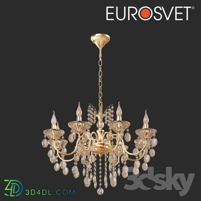 Ceiling light - OM Chandelier with tinted crystal Eurosvet 10025_8 Reinis