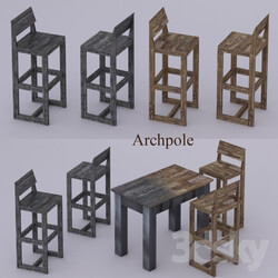 Table _ Chair - Table and bar stools Archpole _On perezalivke_ 
