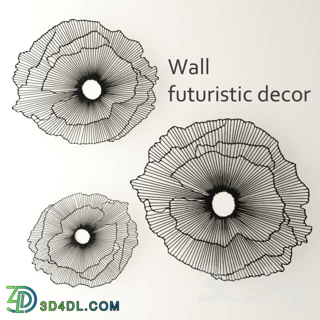 Other decorative objects - Wall decor futuristic coral. Panel.