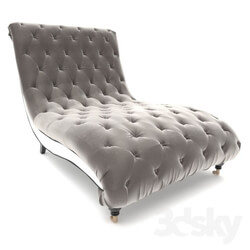 Arm chair - Tufted Silver Chaise 