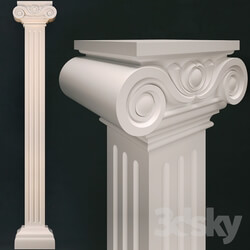 Decorative plaster - Column in classical style 