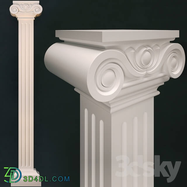 Decorative plaster - Column in classical style