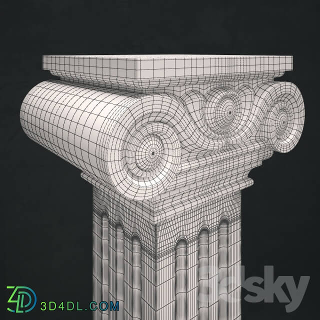 Decorative plaster - Column in classical style