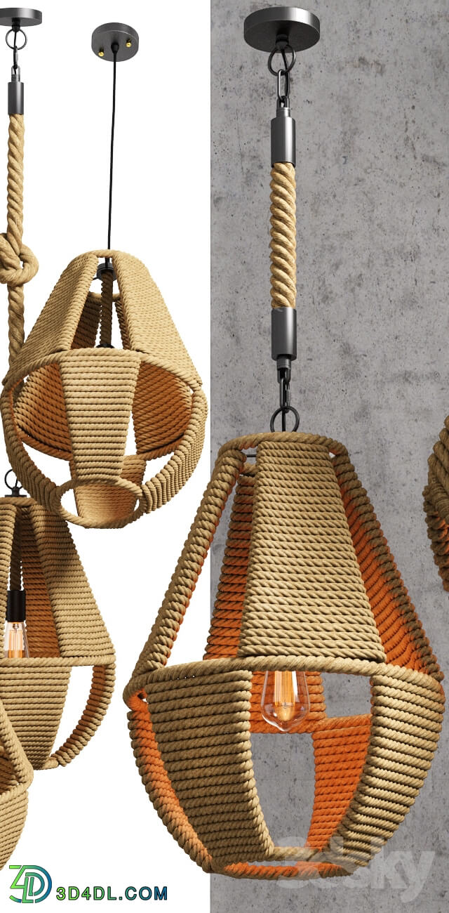 Ceiling light - LOFT ROPE CHANDELIER