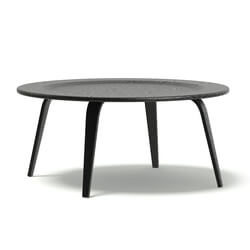 CGaxis Vol106 (07) Round Black Coffee Table 
