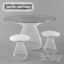 Table _ Chair - Table and stool from Paola Navone 