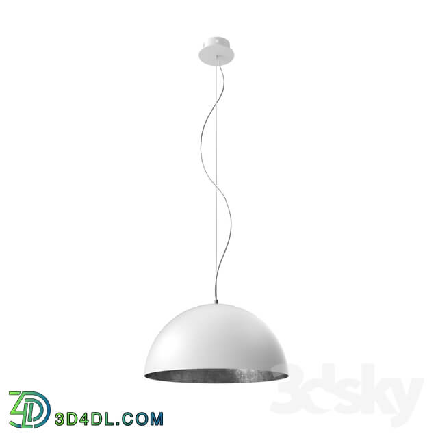 Ceiling light - 94941 Suspension GAETANO 1_ 1x60W _E27__ Ø530_ H1500_ steel_ white_ silver