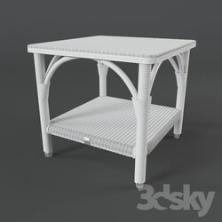 Table - Table basse Lloyd Loom Brighton blanc 