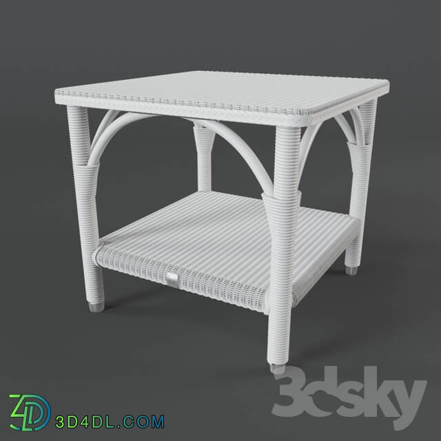 Table - Table basse Lloyd Loom Brighton blanc