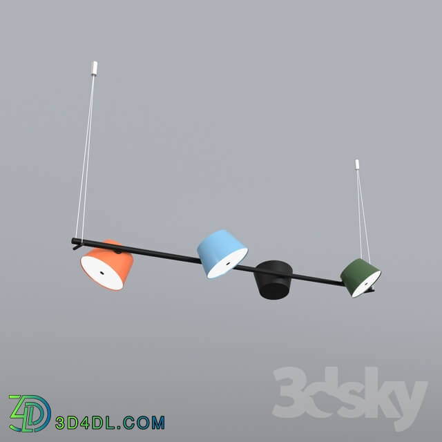 Ceiling light - Tam Tam 4-Light Linear _Suspension Light_