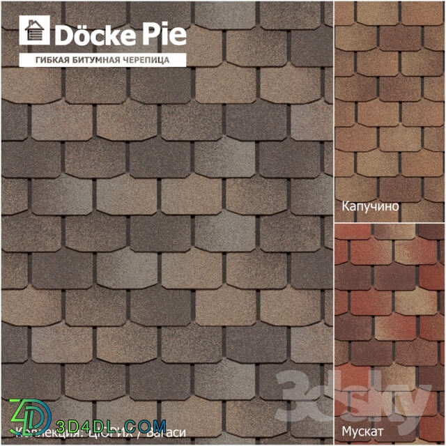 Miscellaneous - Seamless texture of shingles DOCKE Zurich collection