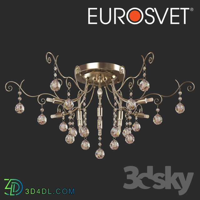 Ceiling light - OM Ceiling chandelier with crystal Eurosvet 10042_12 Vita