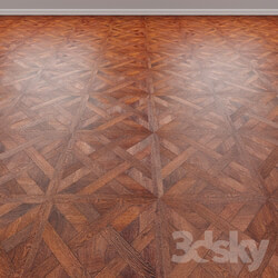 Floor coverings - VINILAM 216513 - Dark parquet _Versailles parquet_ 