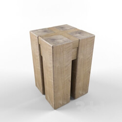 Chair - Stool made of solid teak BMB 