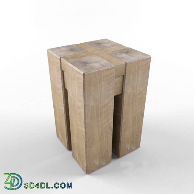 Chair - Stool made of solid teak BMB