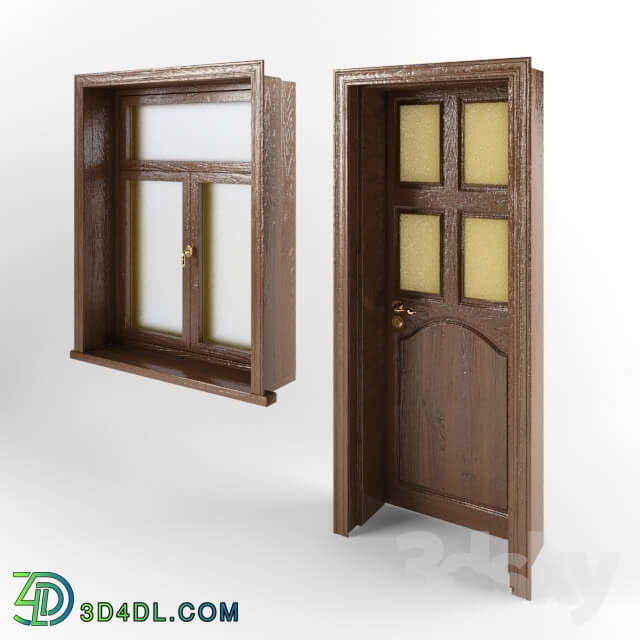 Doors - Windows and doors are wooden dark brown