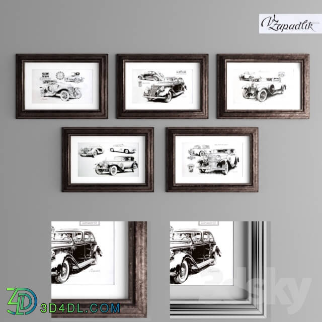 Frame - Posters with retro cars. Part 1