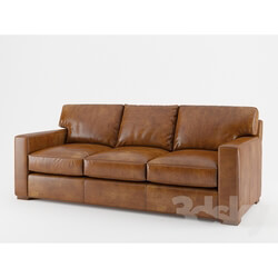 Sofa - Crate _ Barrel _ Axis Leather 3-seat sofa 