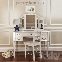 Miscellaneous - Pottery Barn_ Blythe Desk And Mirror Vanity Hutch 