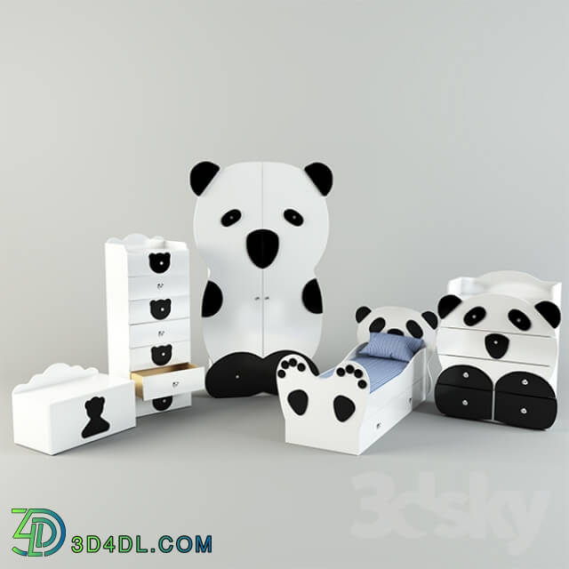 Full furniture set - A set of _quot_Panda_quot_ Children__39_s furniture