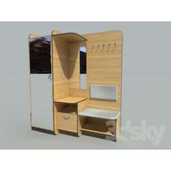 Wardrobe _ Display cabinets - closet rack with Cabinet and mirror Hall 