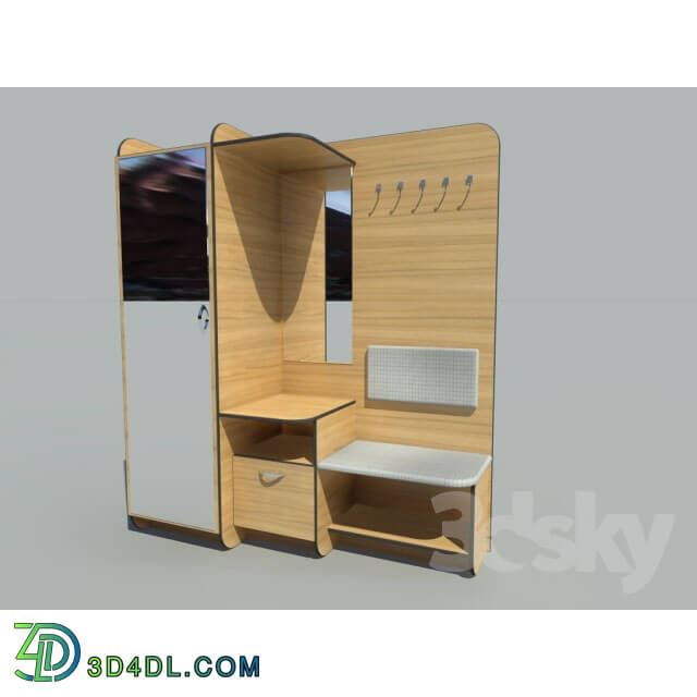 Wardrobe _ Display cabinets - closet rack with Cabinet and mirror Hall