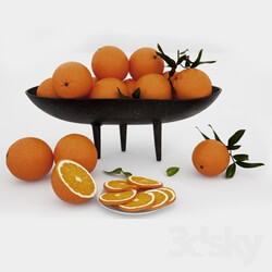 Food and drinks - oranges in a vase 
