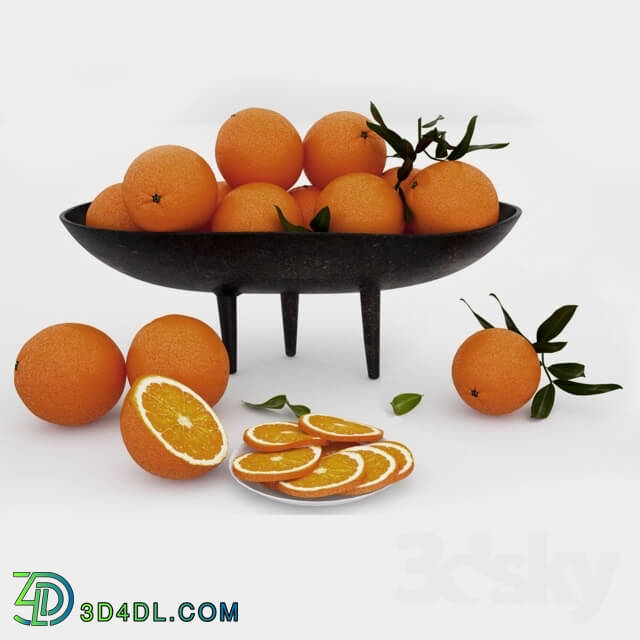 Food and drinks - oranges in a vase