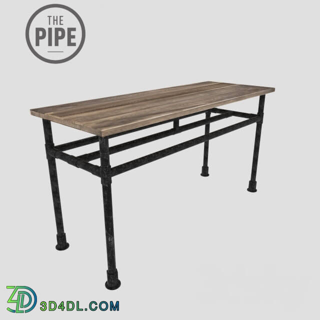 Table - Wooden table the pipe