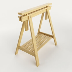 Table - Wooden trestle 