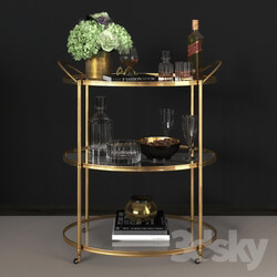 Other decorative objects - Arteriors - Connaught Bar Trolley 