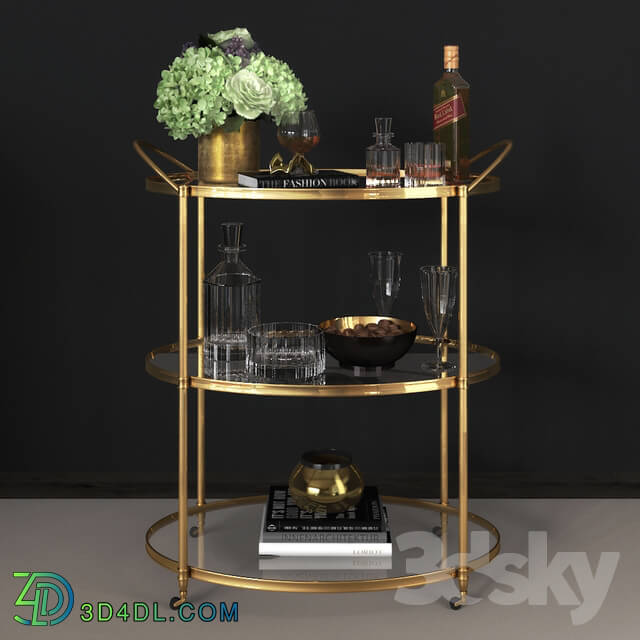 Other decorative objects - Arteriors - Connaught Bar Trolley