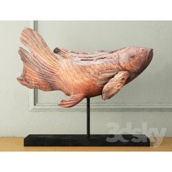 Other decorative objects - Swimming Koi Statue 
