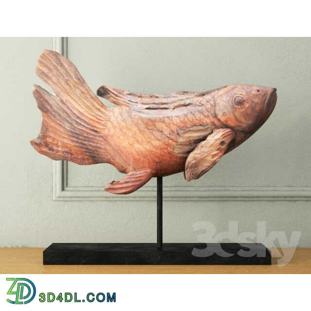 Other decorative objects - Swimming Koi Statue