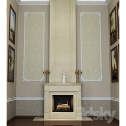 Fireplace - fireplace in the classical style 