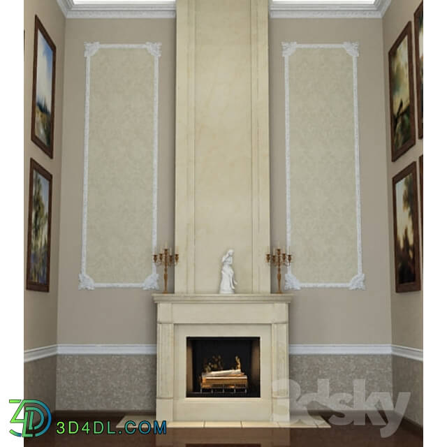 Fireplace - fireplace in the classical style