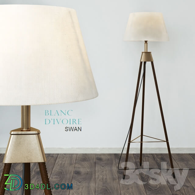 Floor lamp - Blanc Divoire TRIPOD lamp_ 2 versions