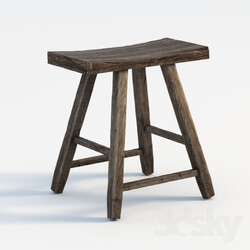 Chair - Wood old stool 