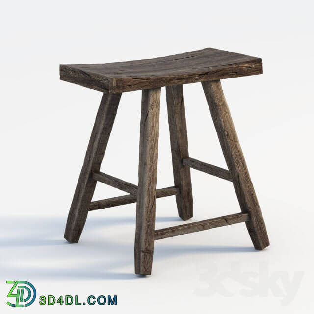 Chair - Wood old stool