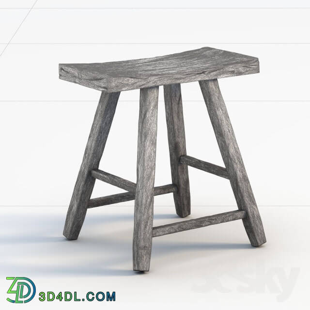 Chair - Wood old stool