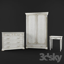 Wardrobe _ Display cabinets - set of bedroom furniture 